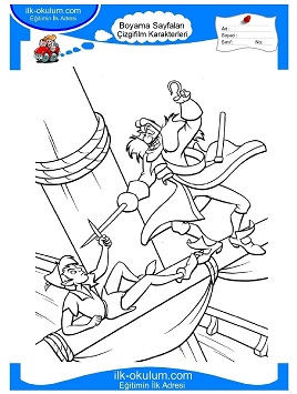 Çocuklar İçin Peter Pan Boyama Sayfaları 